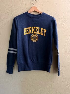 Berkeley Navy Crew Sweatshirt with Gold Logo